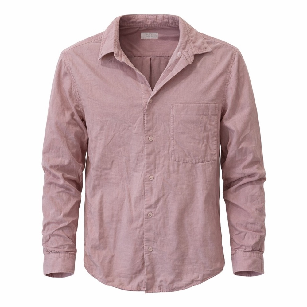 COS dusty pink corduroy button down, no size, fits like large